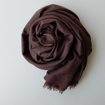 【在庫ラスト1点】enrica cottonsilk scarf coffeechocolate / botanical dyeの画像