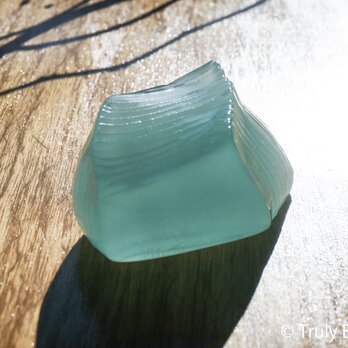 【１点限定制作】● ガラスのインテリアオブジェ -「 光の滑り台 」#021 ● 約10cmの画像
