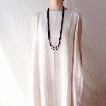 【期間限定予約品】Black Onyx Long Necklace／ブラックオニキス ３連ロングネックレス