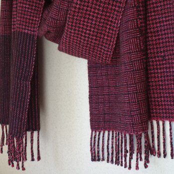 手織りカシミアストール・・バーブシュカ（イチゴジャム）の画像