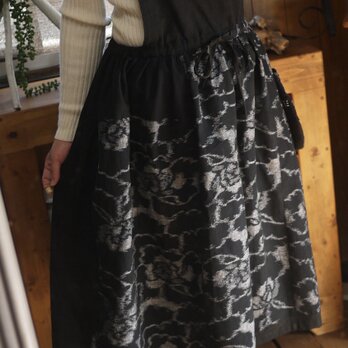 久留米絣サロペットスカートの画像