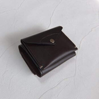 【受注生産】コンパクトな3つ折り財布　Dark Brownの画像