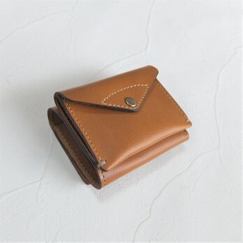 【受注生産】コンパクトな3つ折り財布　Camelの画像