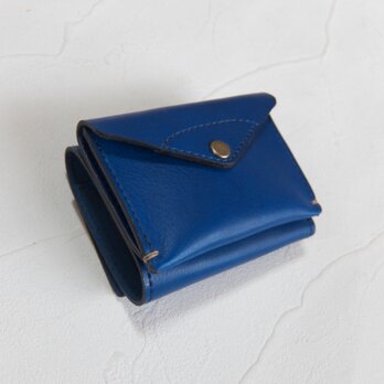 【受注生産】コンパクトな3つ折り財布　Blueの画像