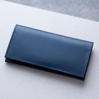 ロングウォレット　ネイビー　本革　姫路産アラバスタレザー　長財布　aw-12hn