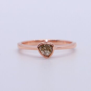 天然石＊ブラウンダイアモンド brown diamond　指輪＊11号　Pink GPの画像