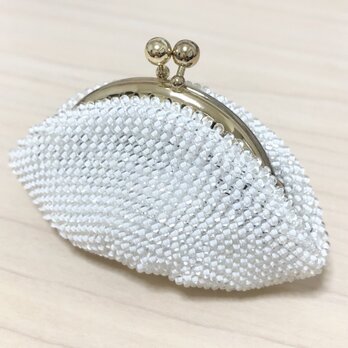 クリアホワイトのがま口