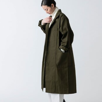 【再入荷】木間服装製作 / coat 帆布 カーキ / unisex 1sizeの画像