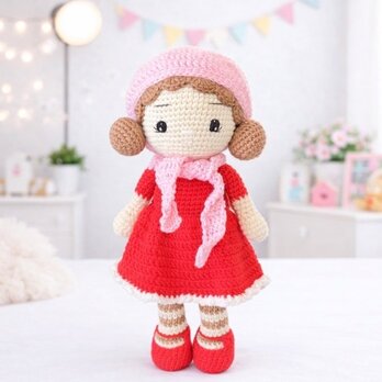 あみぐるみ 人形 ニットトイ ドール 編みぐるみ 出産祝い 女の子