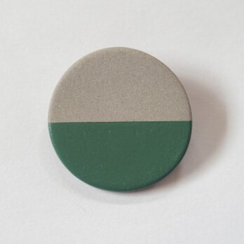 POINT　HALF brooch　Gray/ Greenの画像