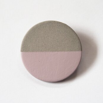 POINT　HALF brooch　Gray/ Pinkの画像