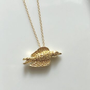 旅の鳥ネックレス／gold colorの画像