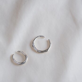 organic circle ear cuff：イヤーカフ　silver925　シルバー　Sサイズ　小さめの画像