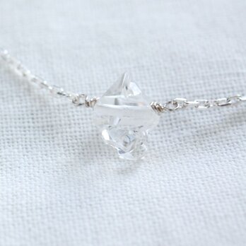 Herkimer Diamond Simple Necklace SV925 ハーキマーダイヤモンドのシンプルネックレスの画像