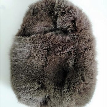 ¶ new antique fur ¶ ふわふわカーキフォックスワンハンドルバッグの画像