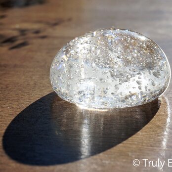 無色透明ガラスのインテリアオブジェ -「いる・ある・きえる」● 7cm #2の画像