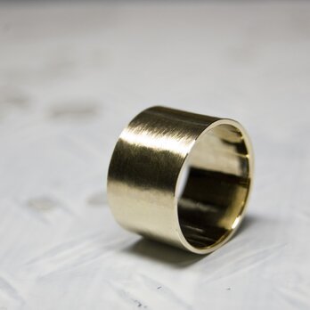 つや消し 真鍮フラットリング 12.0mm幅 マット｜BRASS RING｜365の画像
