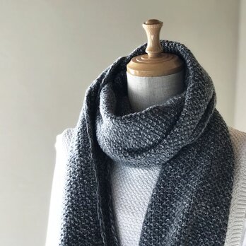 ぐるぐる カシミヤ超ロングスヌード3WAY  D/Gray杢の画像