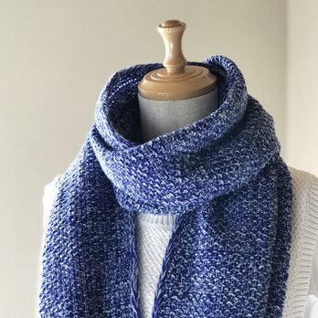 ぐるぐる カシミヤ超ロングスヌード3WAY Blue杢の画像