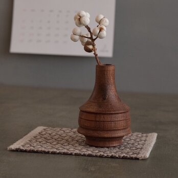 ブラックウォルナットのドライフラワーベース052