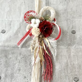 ドライフラワーラタンお正月飾り