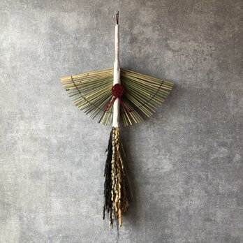 【古代米】鶴のお正月飾り…受注制作の画像