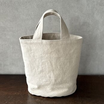 OVALTOTE - stripe -Ⅰ (M)  / ecru × ecru