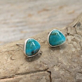 Peluvian Blue Opal Earrings  w/Silver ブルーオパールのピアス シルバーの画像