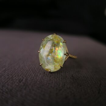 Ｋ18 Yellow Beryl　Iris Ring　2の画像