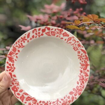 kakiotoshi rim plate　－ ”赤い森“の画像