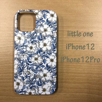 【リバティ生地】メイ・モリスブルー iPhone 12、iPhone12Proの画像