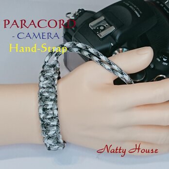 ハンドストラップ カメラ PARACORD パラコード パラシュート アウトドア ロープ キャンプ 防災 手編み 送料無料の画像