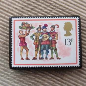 イギリス　クリスマス切手ブローチ 6783