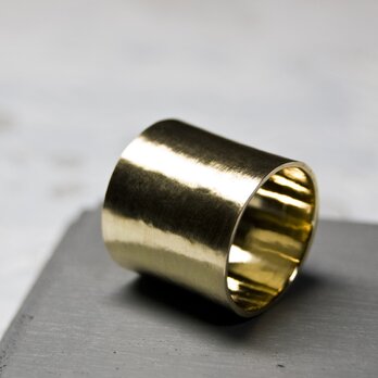 つや消し 真鍮フラットリング 18.0mm幅 マット｜BRASS RING｜377の画像