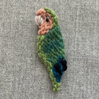 コザクラインコ＊ブローチ