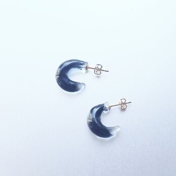 Half moon Earring Black / Sの画像