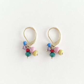 【ピアス/くすみカラーとダークカラーの華奢ピアス】小さいピアス・小さいイヤリング　