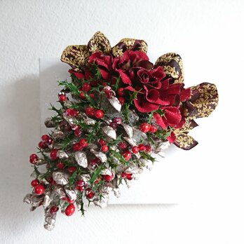 松ぼっくり de christmas  wreathの画像