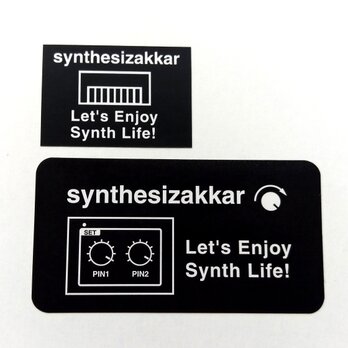 【シール】Let's Enjoy Synth Life！シンセサイザッカー シール大小セットの画像