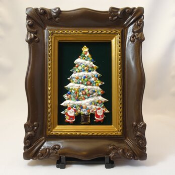 [限定一点物！]クリスマスツリーの七宝焼飾り額　2020B  ※ご購入の前に一度お問い合わせくださいの画像