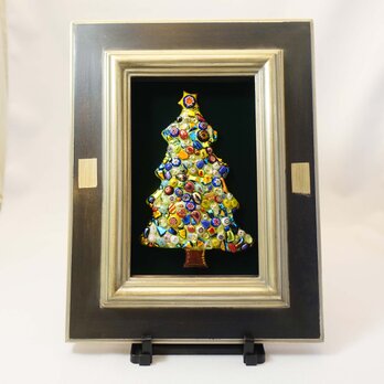 [限定一点物！]クリスマスツリーの七宝焼飾り額　2020C  ※ご購入の前に一度お問い合わせくださいの画像