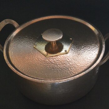 【受注製作】銅製両手鍋　２１cmの画像