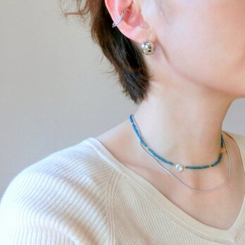 peace necklace -neon blue-の画像