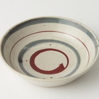 灰釉絵付五寸鉢(二色、ふぞろい)