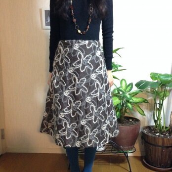 ～SALE！～イタリー製モヘア刺繍生地巻きスカートの画像