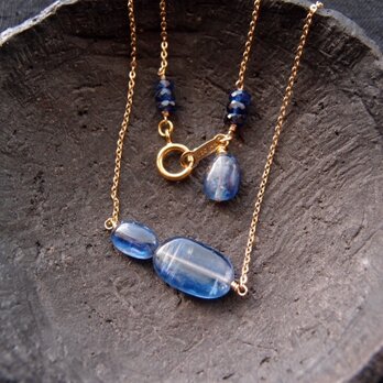 【K14gf】Kyanite Chain Necklace／カイヤナイト チェーンネックレス（Oval）の画像