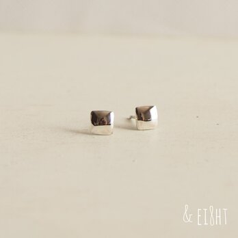 【再販】- Silver - Squareピアス − glossyの画像