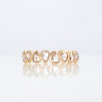 Rosecut diamond full eternity ring / pear shapeの画像