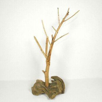 【温泉流木】美しいツリーと変形流木のフックスタンドオブジェ006荒波 アクセサリースタンド 流木インテリアの画像