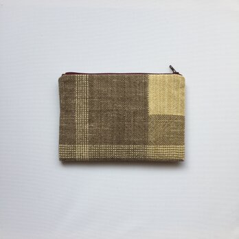 チェンマイの糸で織ったフラットポーチ_01の画像